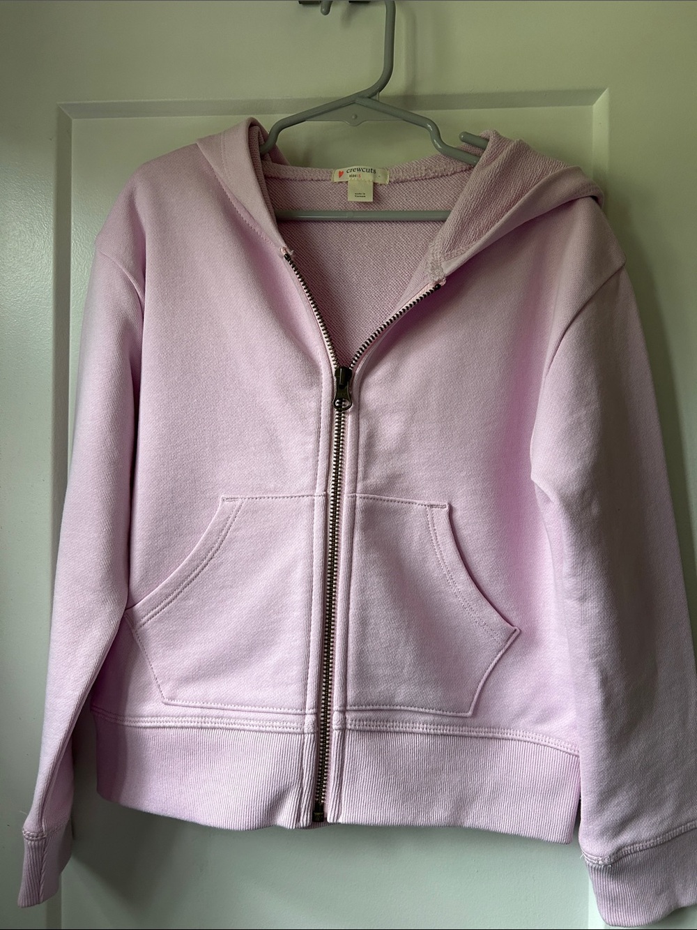Crewcuts Light Pink Full-Zip Hoodie